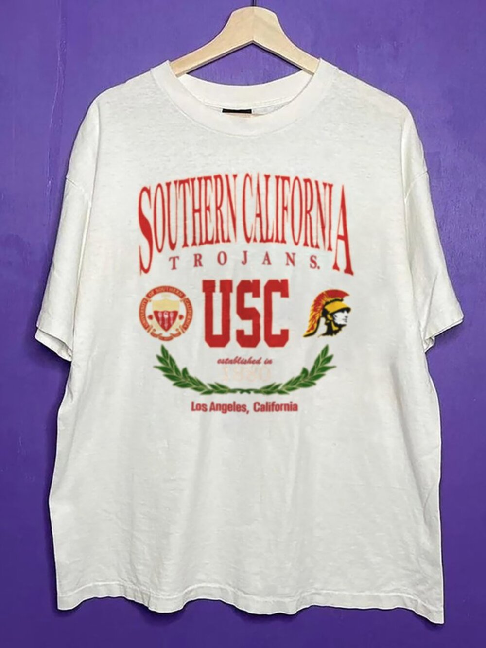 Vintage USC Trojans Football Shirt, University of Southern California Shirt Tee